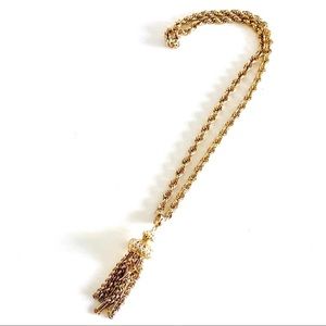 Gold Antique Tassel Vintage Necklace